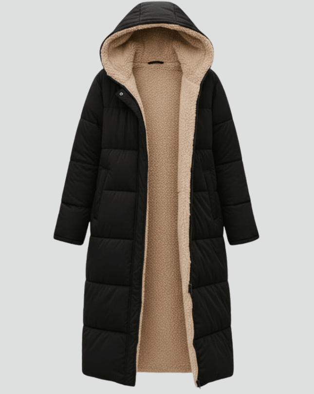 Virella | Cozy Warmth Longline Hooded Trench Coat