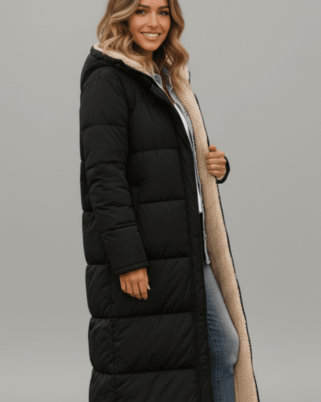 Virella | Cozy Warmth Longline Hooded Trench Coat