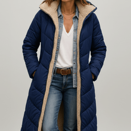 Virella | Cozy Warmth Longline Hooded Trench Coat