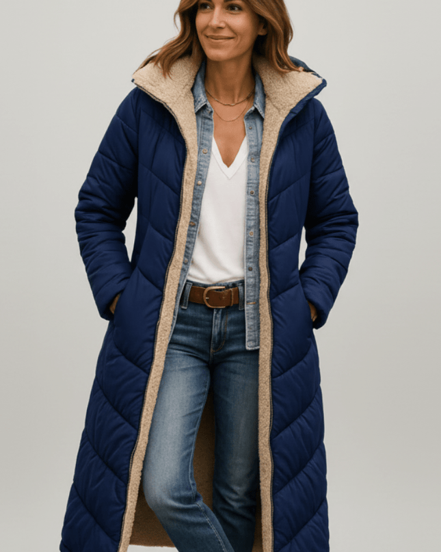 Virella | Cozy Warmth Longline Hooded Trench Coat