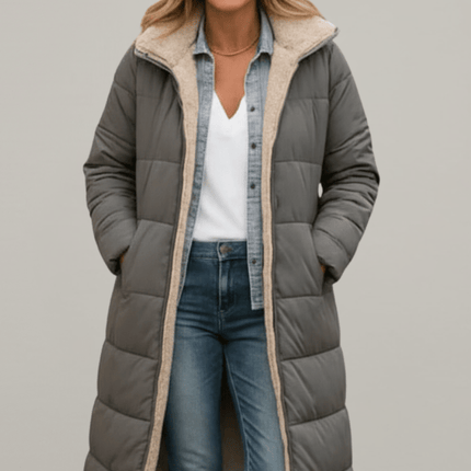 Virella | Cozy Warmth Longline Hooded Trench Coat