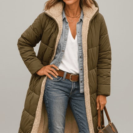 Virella | Cozy Warmth Longline Hooded Trench Coat