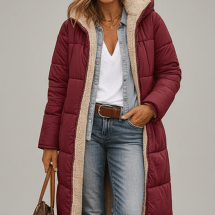 Virella | Cozy Warmth Longline Hooded Trench Coat
