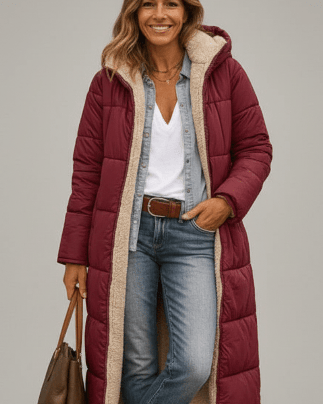 Virella | Cozy Warmth Longline Hooded Trench Coat