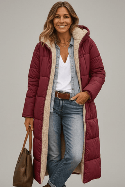 Virella | Cozy Warmth Longline Hooded Trench Coat