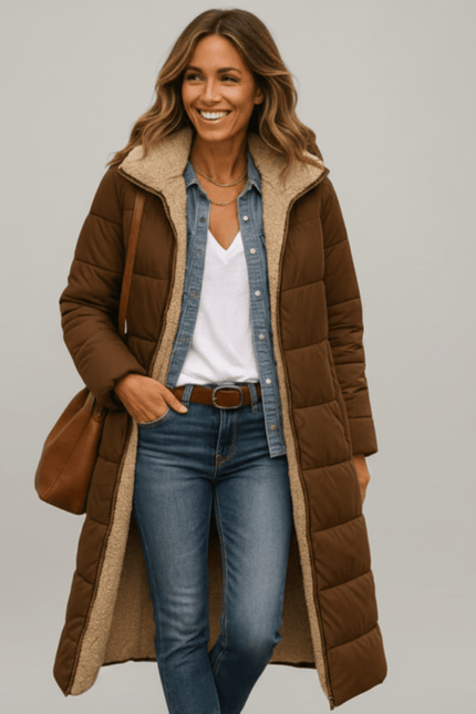 Virella | Cozy Warmth Longline Hooded Trench Coat