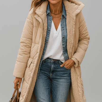 Virella | Cozy Warmth Longline Hooded Trench Coat