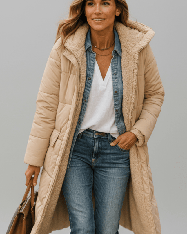 Virella | Cozy Warmth Longline Hooded Trench Coat