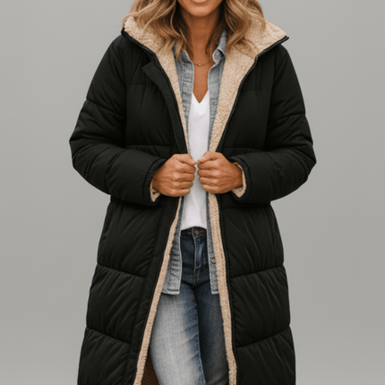 Virella | Cozy Warmth Longline Hooded Trench Coat