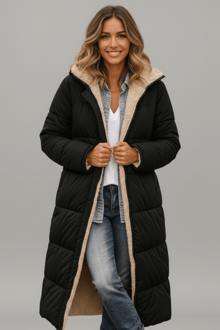 Virella | Cozy Warmth Longline Hooded Trench Coat