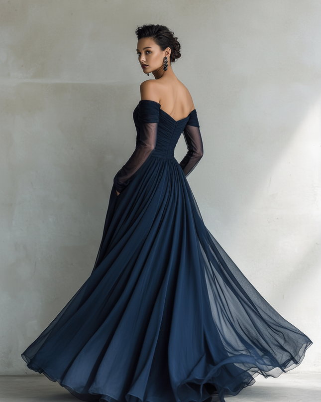 Vivienne | Ruched Off-Shoulder Fitted  Maxi Dress