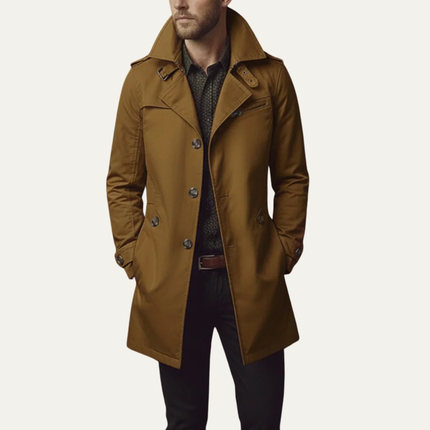 Voss | Men's Single-Breasted Trench Coat
