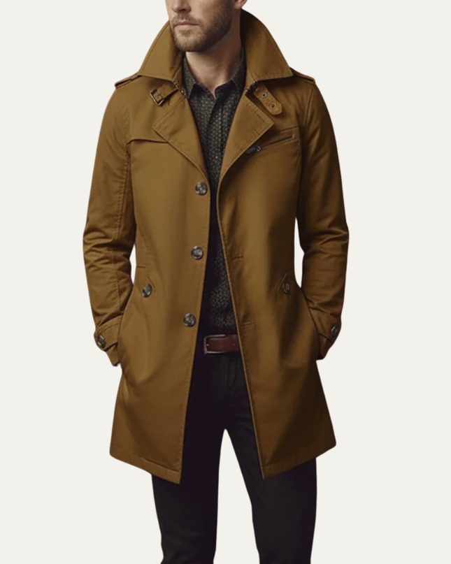 Voss | Men's Single-Breasted Trench Coat