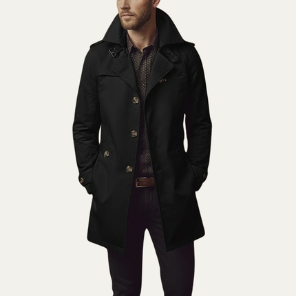 Voss | Men's Single-Breasted Trench Coat