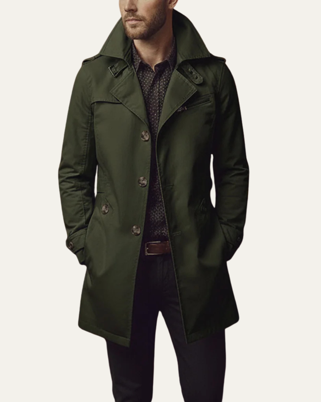 Voss | Men's Single-Breasted Trench Coat