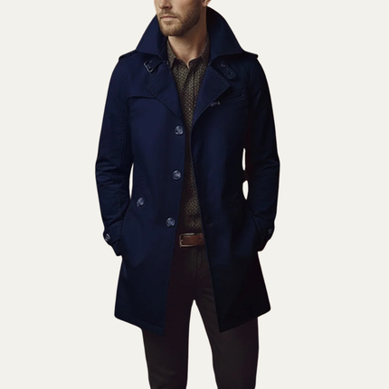 Voss | Men's Single-Breasted Trench Coat