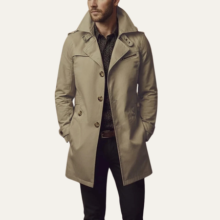 Voss | Men's Single-Breasted Trench Coat