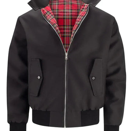 Wesley | Men's Bomber Jacket Stand Collar Plaid Lining Winter