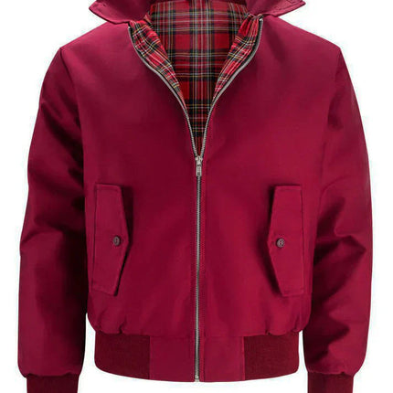 Wesley | Men's Bomber Jacket Stand Collar Plaid Lining Winter