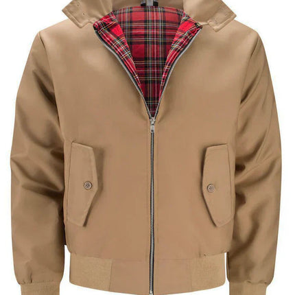 Wesley | Men's Bomber Jacket Stand Collar Plaid Lining Winter
