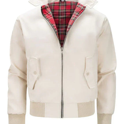 Wesley | Men's Bomber Jacket Stand Collar Plaid Lining Winter