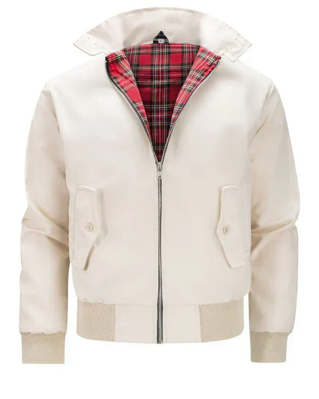 Wesley | Men's Bomber Jacket Stand Collar Plaid Lining Winter
