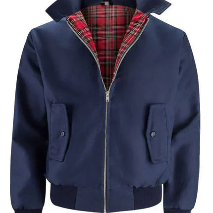Wesley | Men's Bomber Jacket Stand Collar Plaid Lining Winter