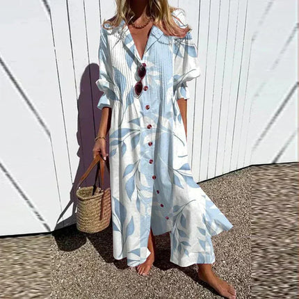 Women’s Abstract Floral Tiered Maxi Dress
