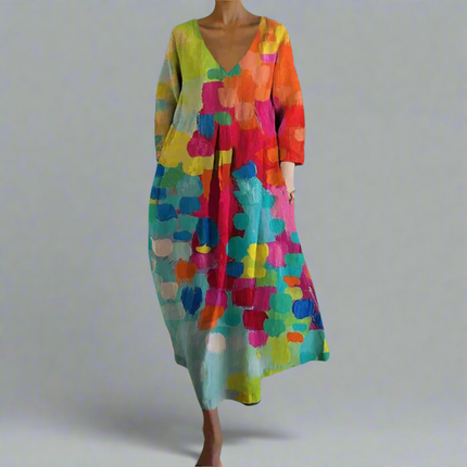 Women’s Abstract Print Maxi Dress