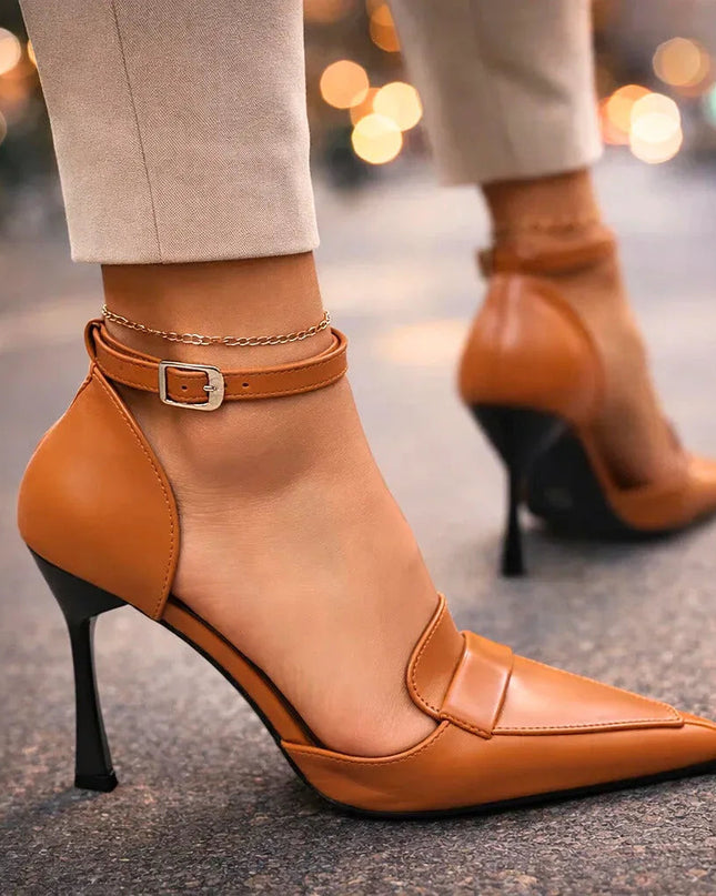 Women’s Ankle Strap Pointed Toe Heels