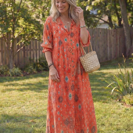 Women’s Bohemian Print Maxi Dress