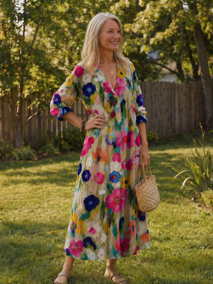 Women’s Bohemian Print Maxi Dress