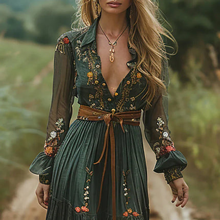 Women’s Boho Floral Maxi Dress