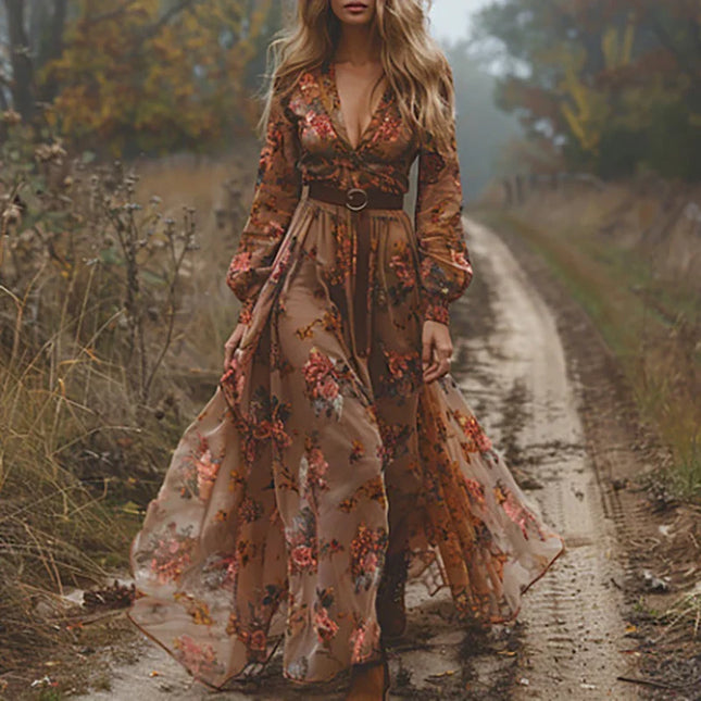 Women’s Boho Floral Maxi Dress