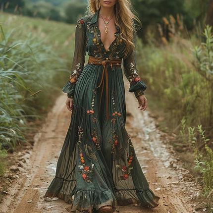 Women’s Boho Floral Maxi Dress