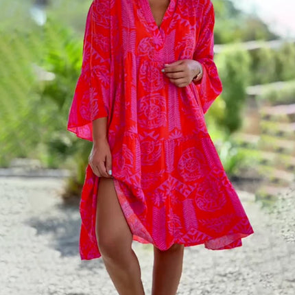 Women’s Boho Print Tunic Dress