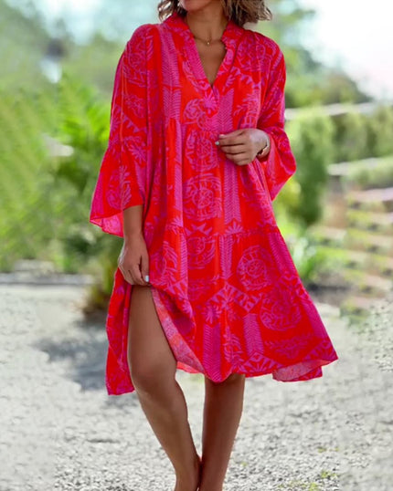 Women’s Boho Print Tunic Dress
