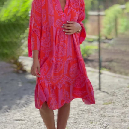 Women’s Boho Print Tunic Dress