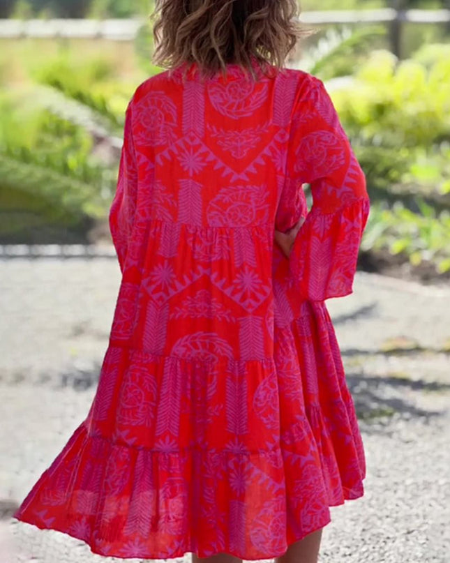 Women’s Boho Print Tunic Dress