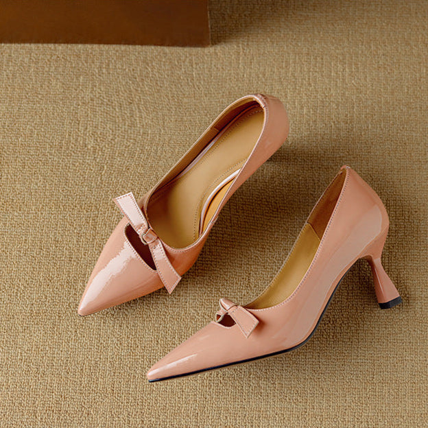 Women’s Bow Detail Pointed Toe Slingbacks