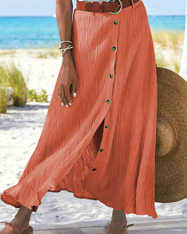 Women’s Button Front Maxi Skirt