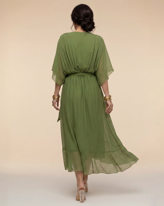 Women’s Chiffon Wrap Midi Dress