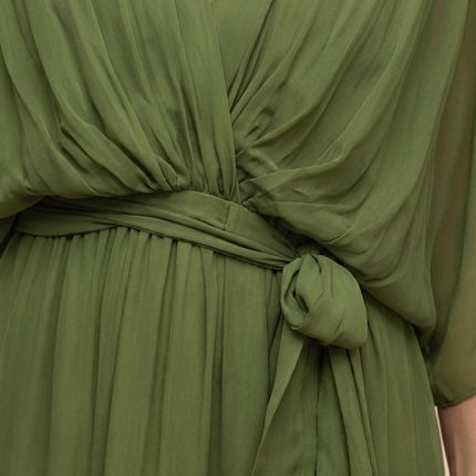 Women’s Chiffon Wrap Midi Dress