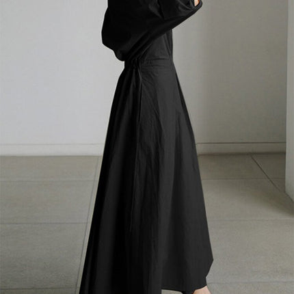 Women’s Collared Wrap Midi Dress