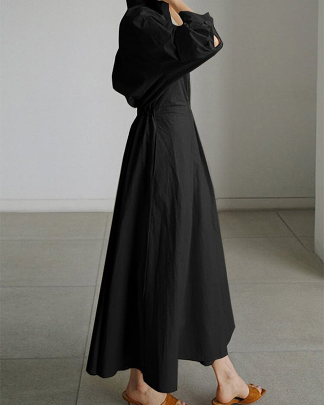 Women’s Collared Wrap Midi Dress