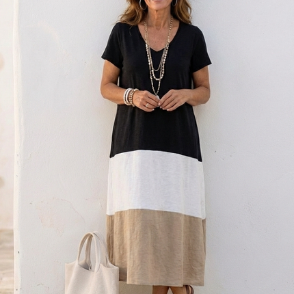 Women’s Color Block Maxi Dress