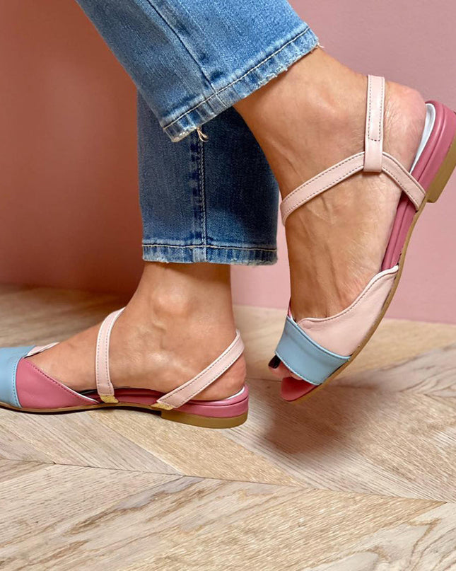 Women’s Colorblock Ankle Strap Sandals
