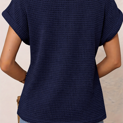 Women’s Crochet Lace Panel Knit Top
