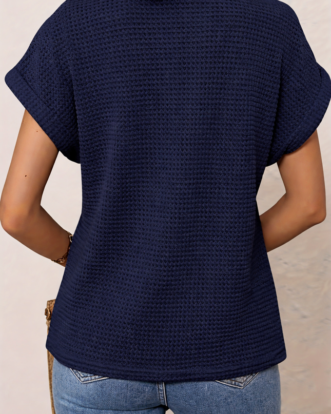 Women’s Crochet Lace Panel Knit Top