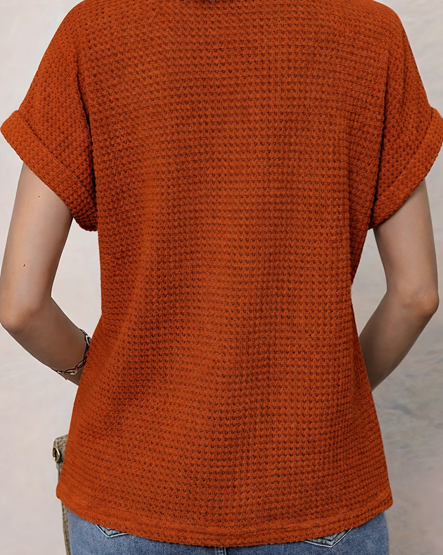 Women’s Crochet Lace Panel Knit Top